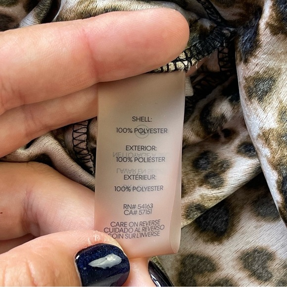 Calvin Klein animal print button down Midi Dress with belt fit & flare size 6 - Picture 15 of 16